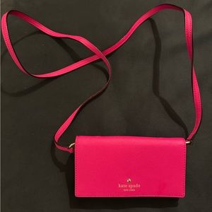 Barbie Pink Kate Spade Wallet/phone holder crossbody purse
